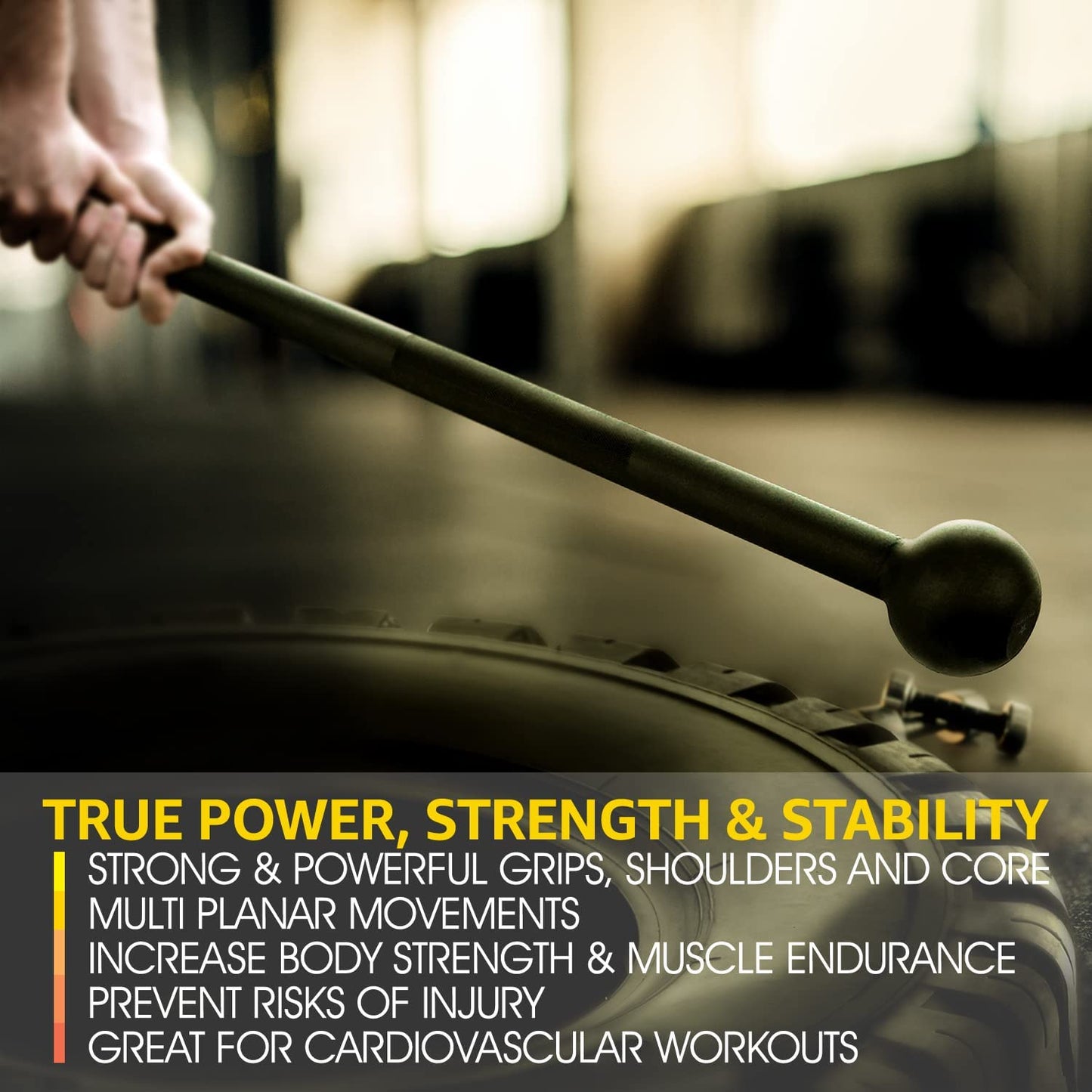 Steel Mace Bell for Comprehensive Strength Training - Enhance Full-Body Workouts, Muscle Development, Shoulder Stability, Grip Strength, and Forearm Rehabilitation in Weights of 5 to 30 lbs for Both Men and Women