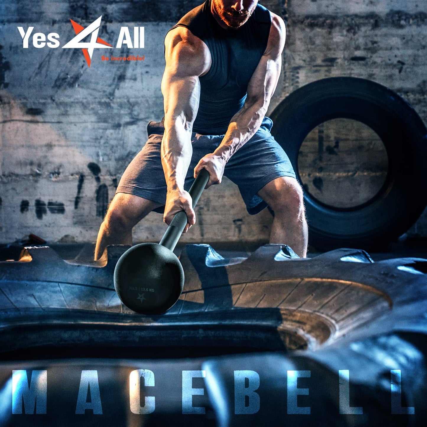 Steel Mace Bell for Comprehensive Strength Training - Enhance Full-Body Workouts, Muscle Development, Shoulder Stability, Grip Strength, and Forearm Rehabilitation in Weights of 5 to 30 lbs for Both Men and Women