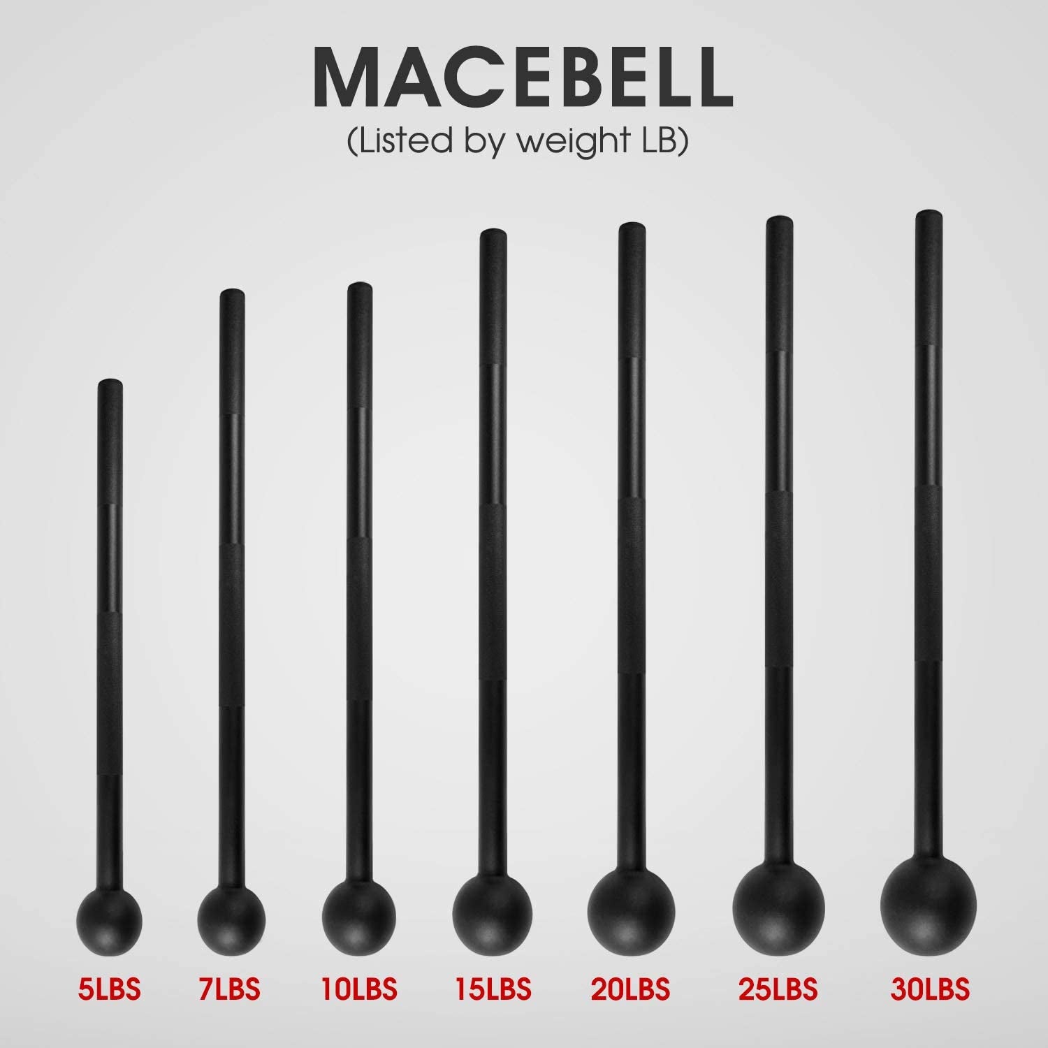 Steel Mace Bell for Comprehensive Strength Training - Enhance Full-Body Workouts, Muscle Development, Shoulder Stability, Grip Strength, and Forearm Rehabilitation in Weights of 5 to 30 lbs for Both Men and Women