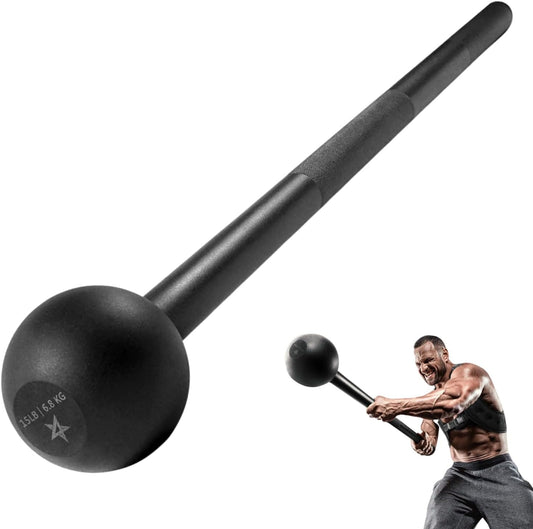 Steel Mace Bell for Comprehensive Strength Training - Enhance Full-Body Workouts, Muscle Development, Shoulder Stability, Grip Strength, and Forearm Rehabilitation in Weights of 5 to 30 lbs for Both Men and Women