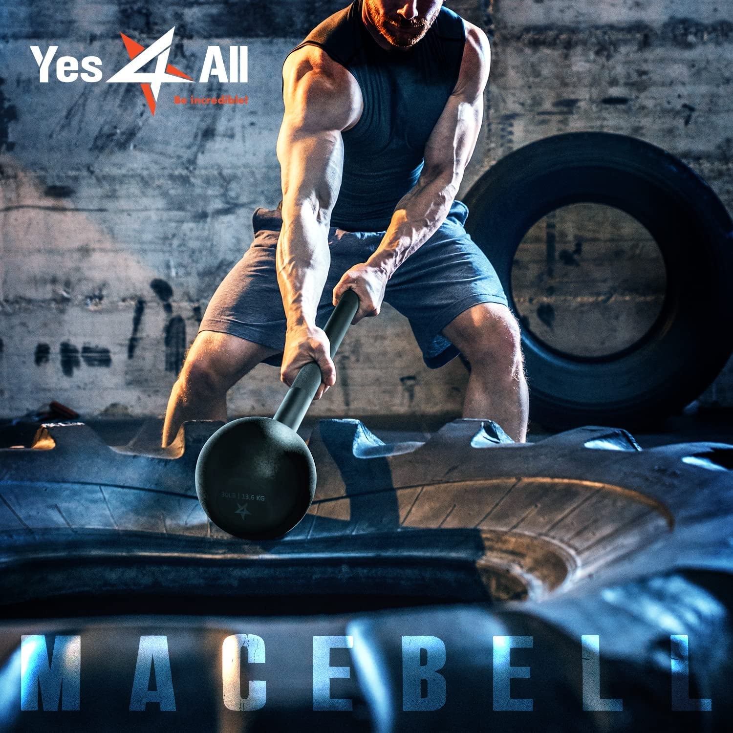 Steel Mace Bell for Comprehensive Strength Training - Enhance Full-Body Workouts, Muscle Development, Shoulder Stability, Grip Strength, and Forearm Rehabilitation in Weights of 5 to 30 lbs for Both Men and Women