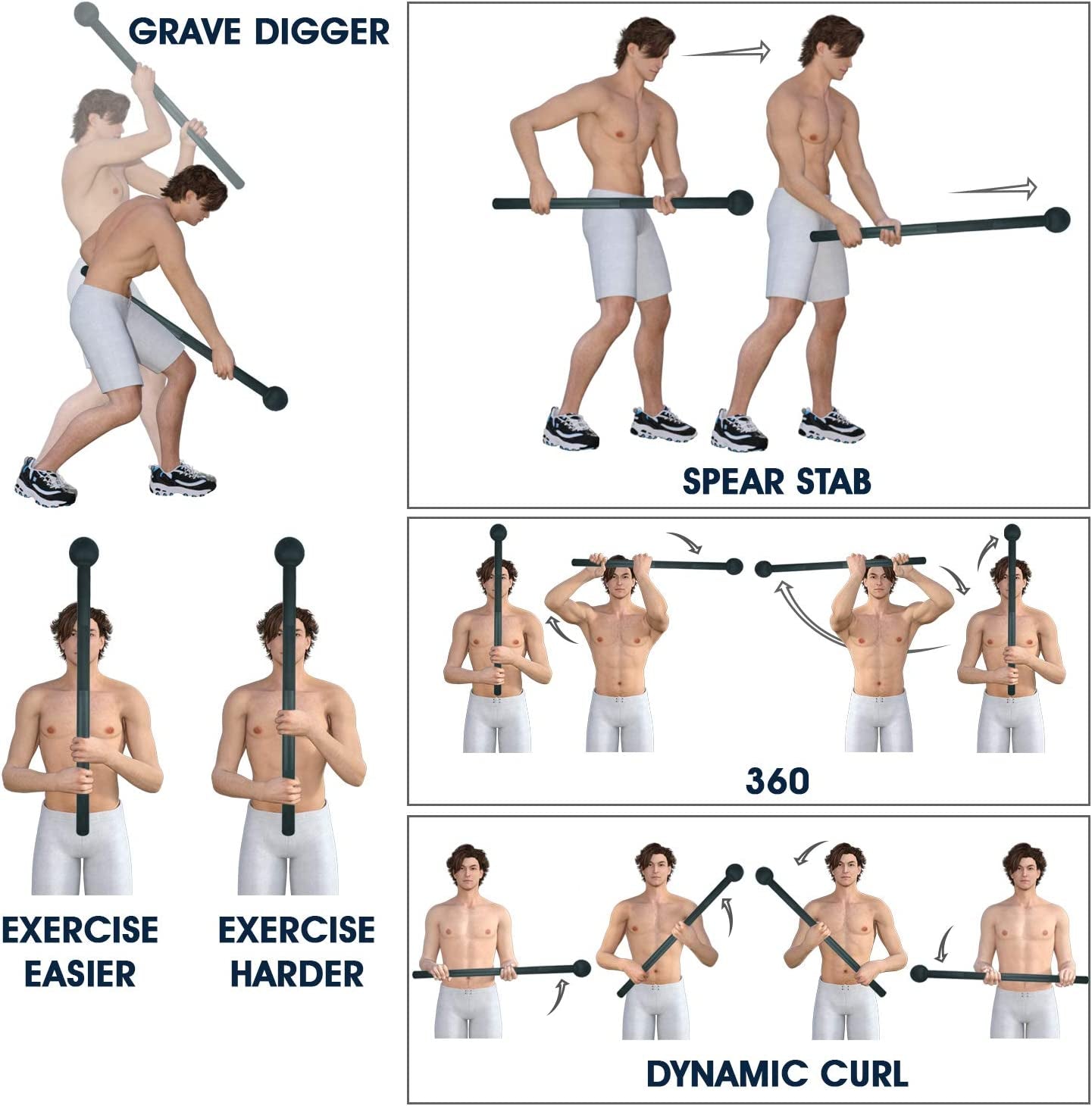 Steel Mace Bell for Comprehensive Strength Training - Enhance Full-Body Workouts, Muscle Development, Shoulder Stability, Grip Strength, and Forearm Rehabilitation in Weights of 5 to 30 lbs for Both Men and Women